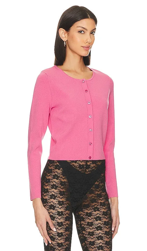 525 Eva Cropped Cardi in Pink