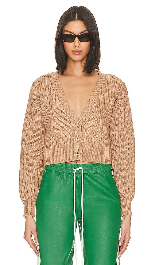 525 Jenny Cropped Cardi in Brown