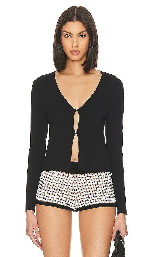 525 Jess Cropped Cardi in Black