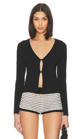 525 Jess Cropped Cardi in Black