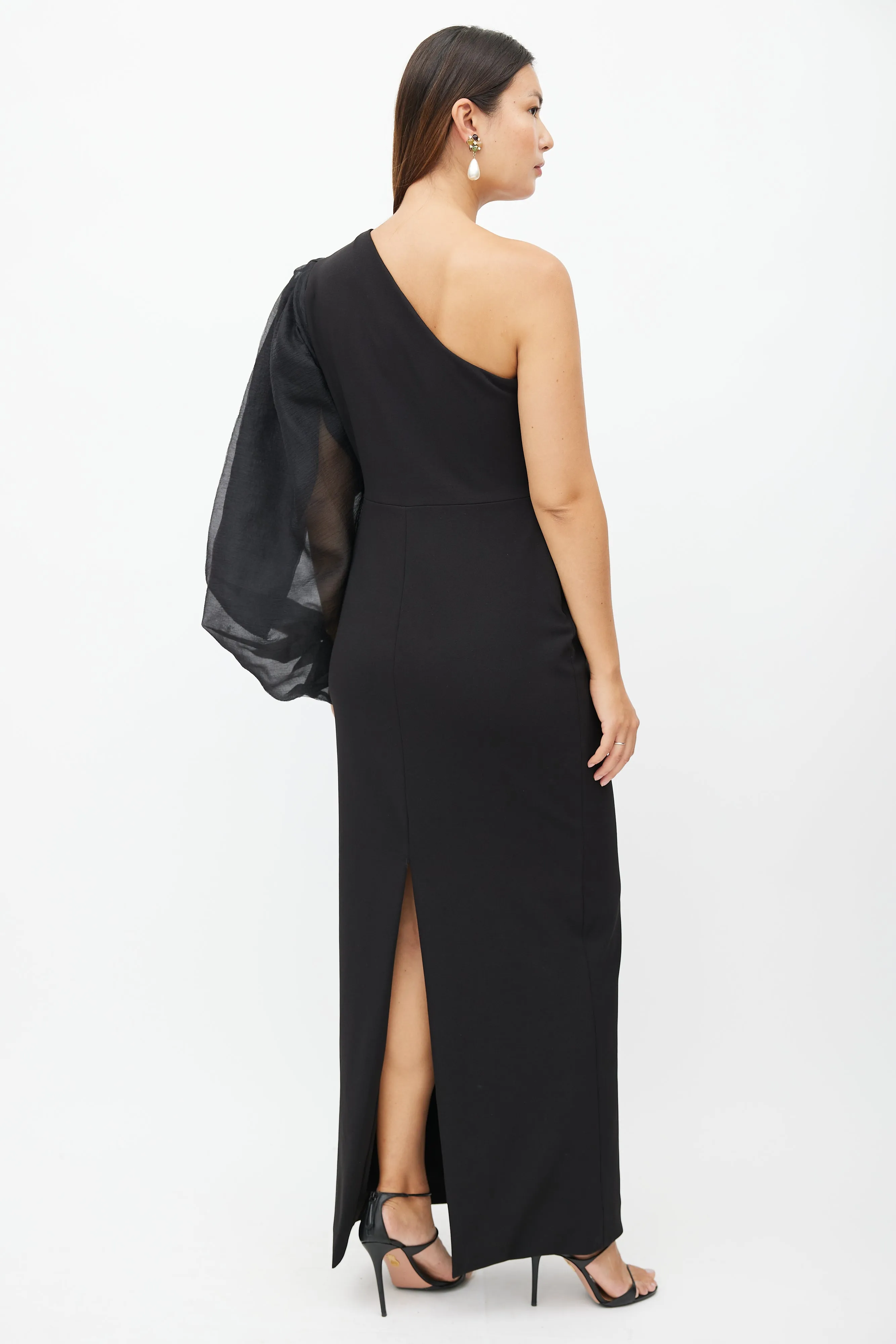 Black One Shoulder Maxi Dress