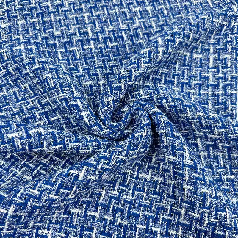 C's high-end customized small fragrance fabric imported tweed woven catwalk clothing vest bag fabric