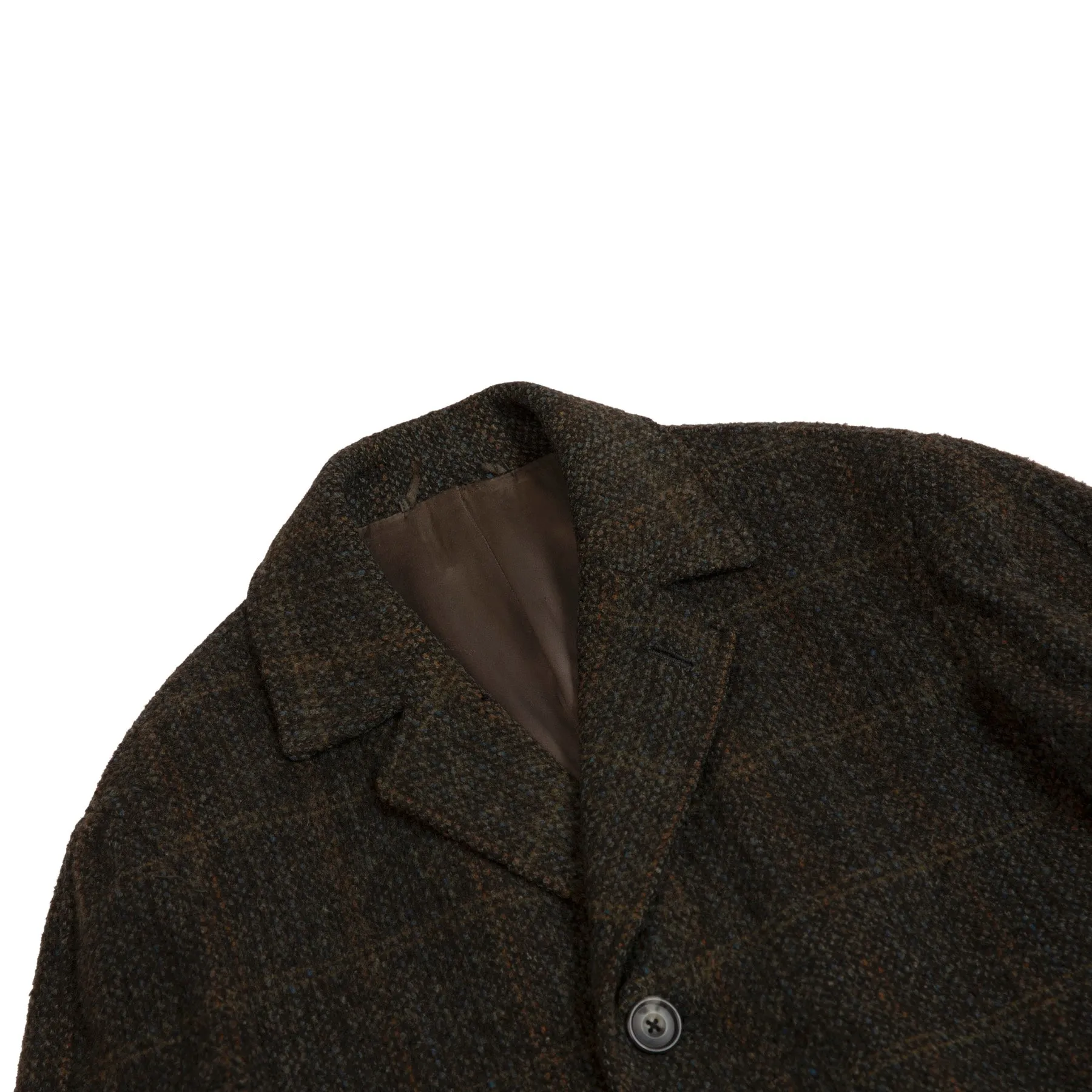 Donegal Tweed Virgin Wool Balmacaan Coat