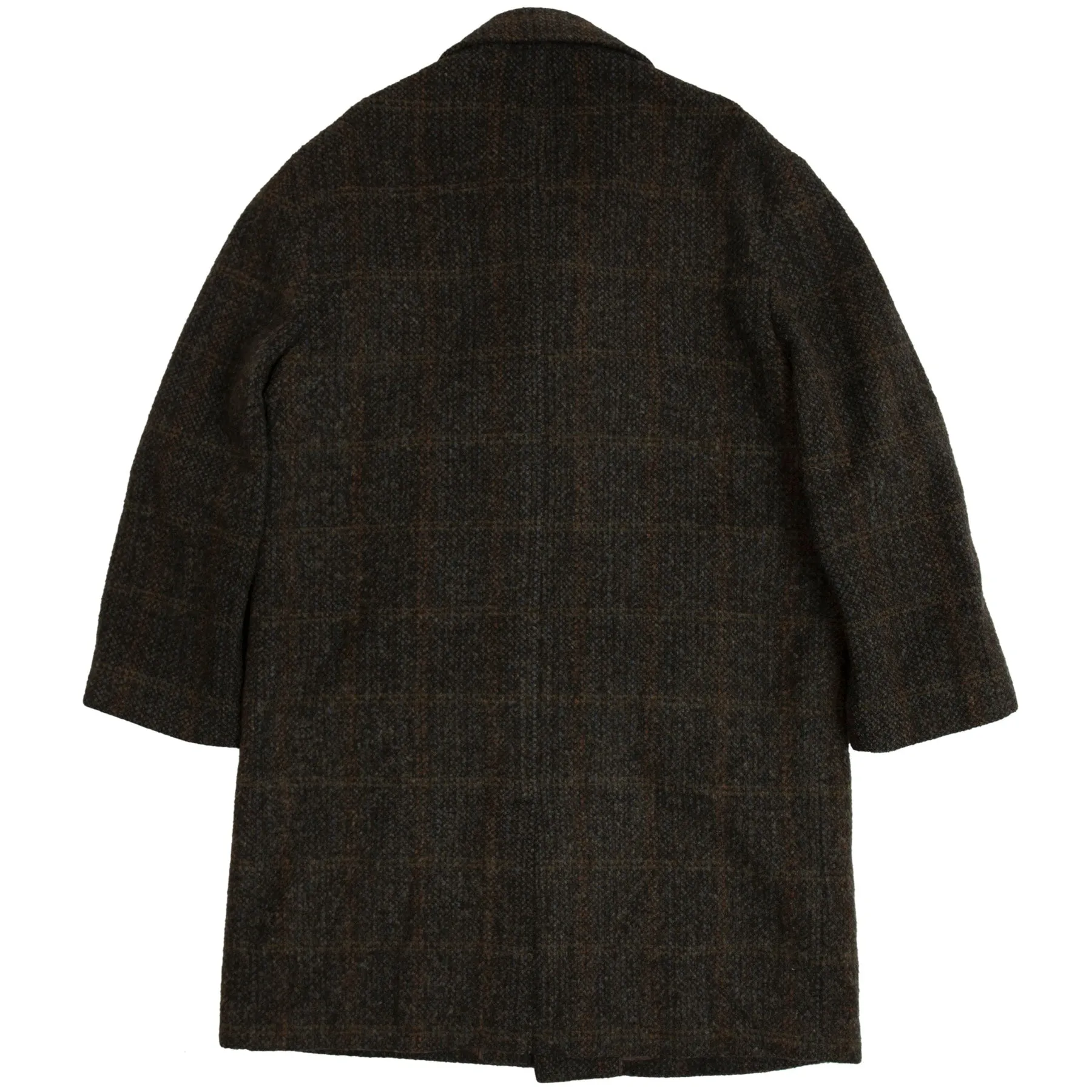 Donegal Tweed Virgin Wool Balmacaan Coat