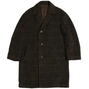 Donegal Tweed Virgin Wool Balmacaan Coat