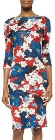 Floral Print Silk Dress