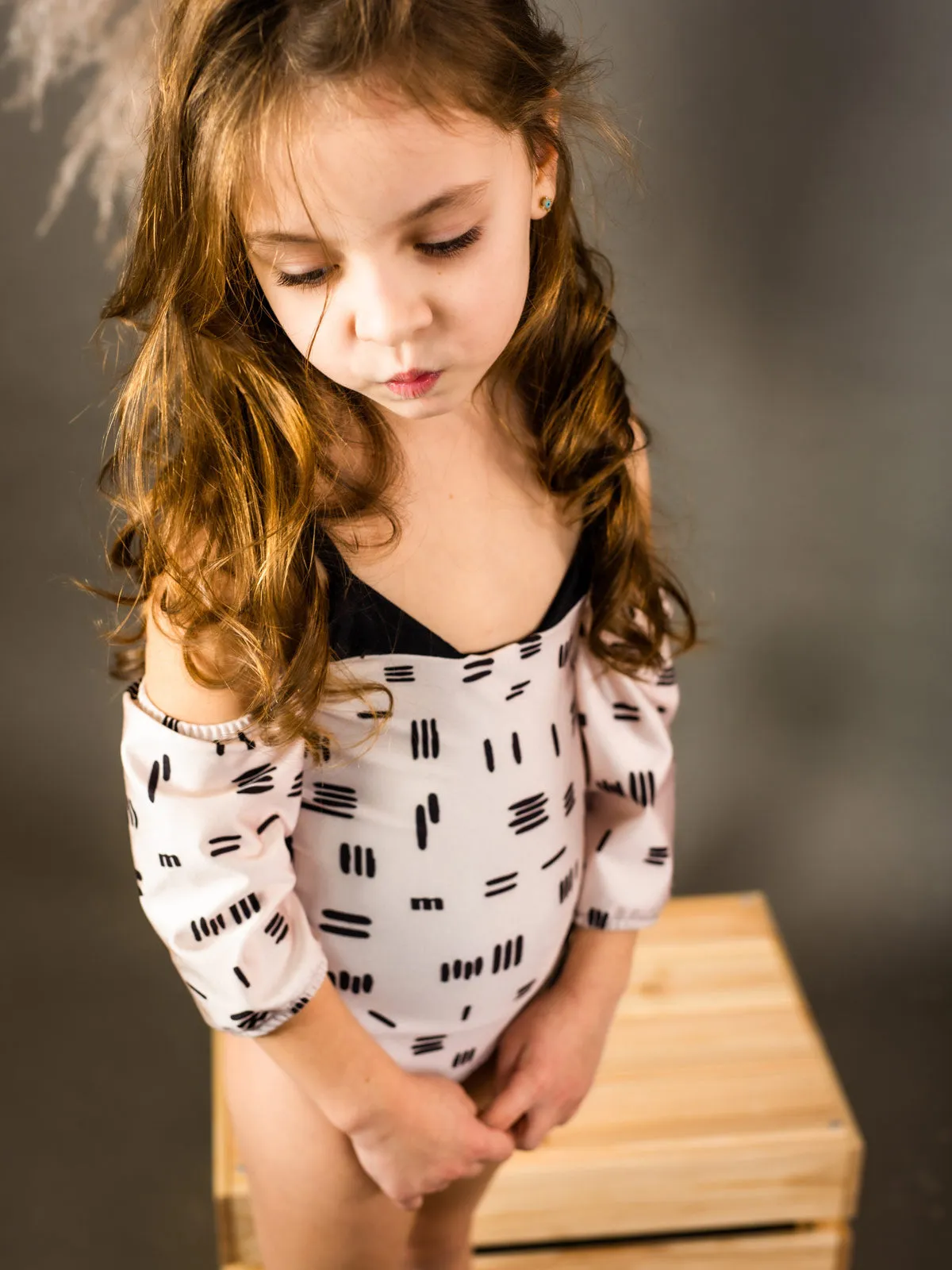 Girls One-Piece Swimsuit with sleeve-MD38000