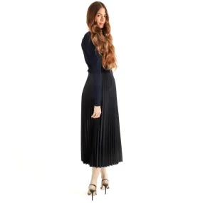 Ladies Pleated Midi Skirt