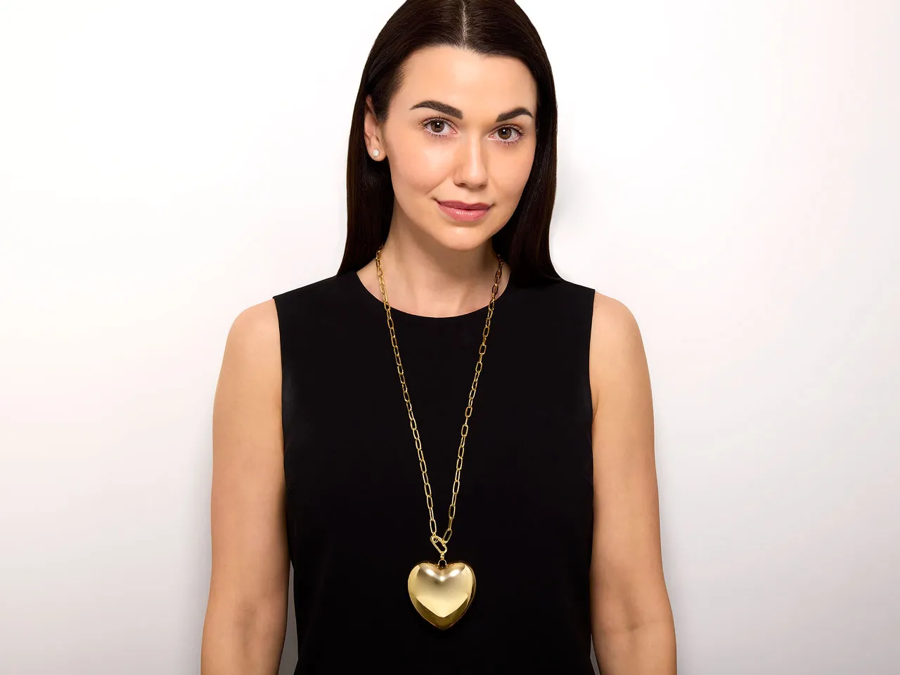Lauren Rubinski Heart Necklace in 14K Gold