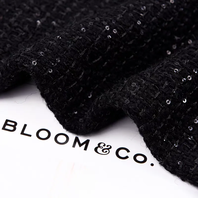 Light luxury sequined small fragrance fabric, wool high-definition tweed clothing fabric, designer handmade DIY luggage, shoes and hats