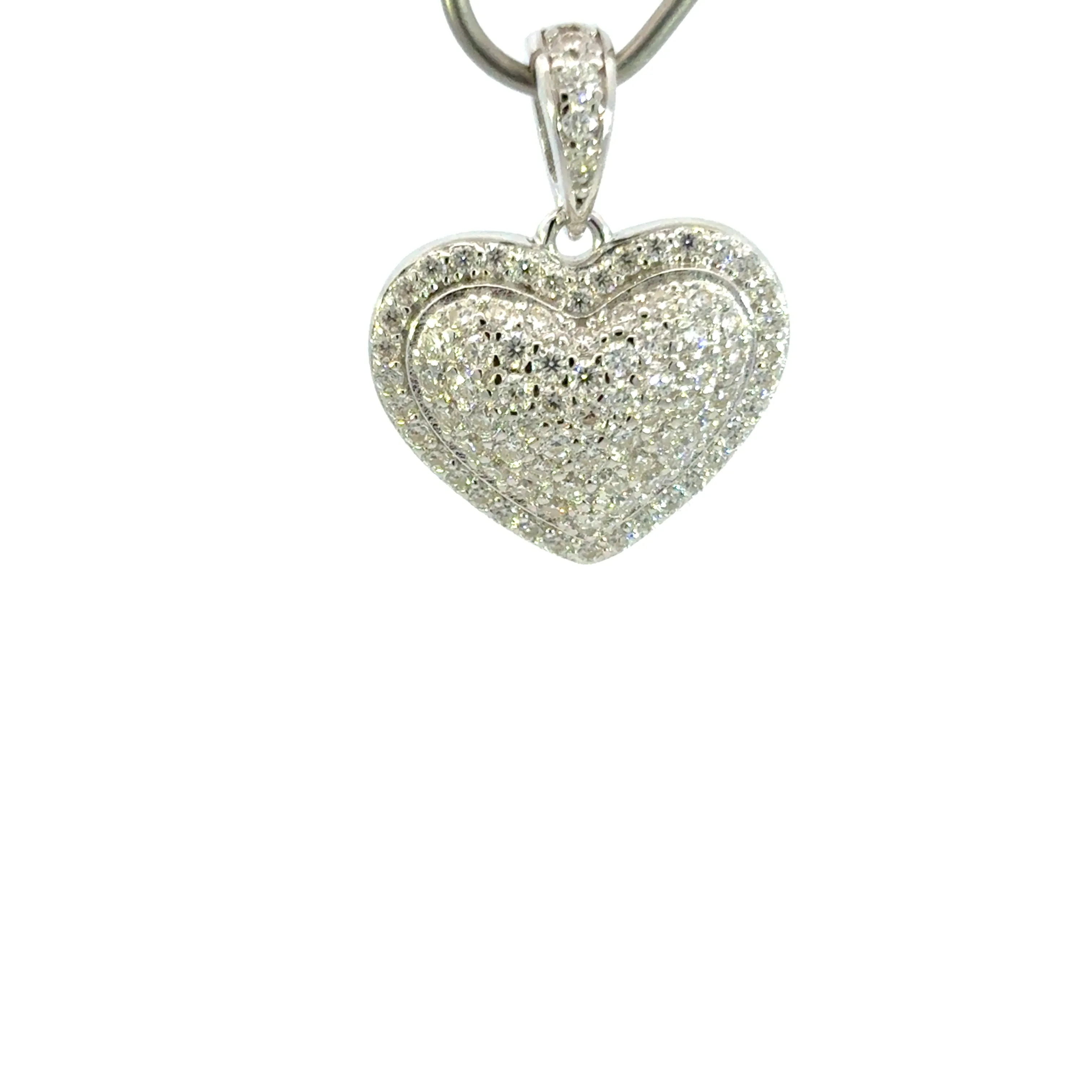 MPM-49 (Moissanite Silver Heart Pendant)