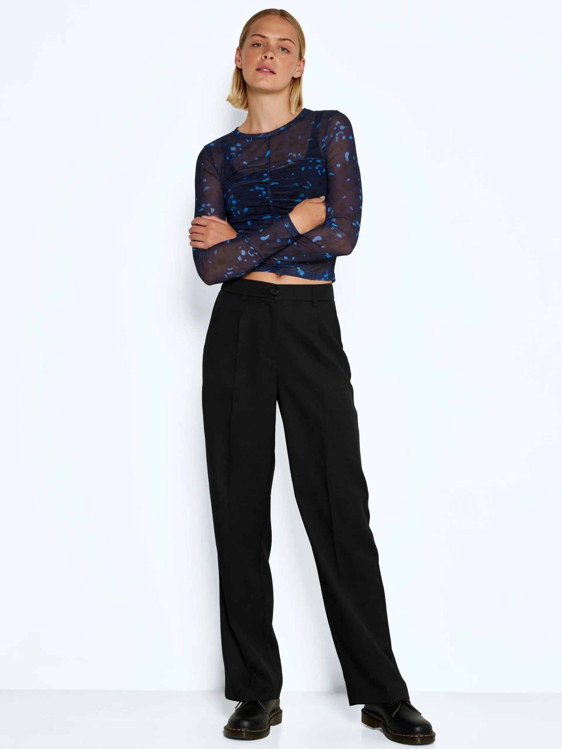 Noisy May Drewie High Waisted Straight Leg Pants