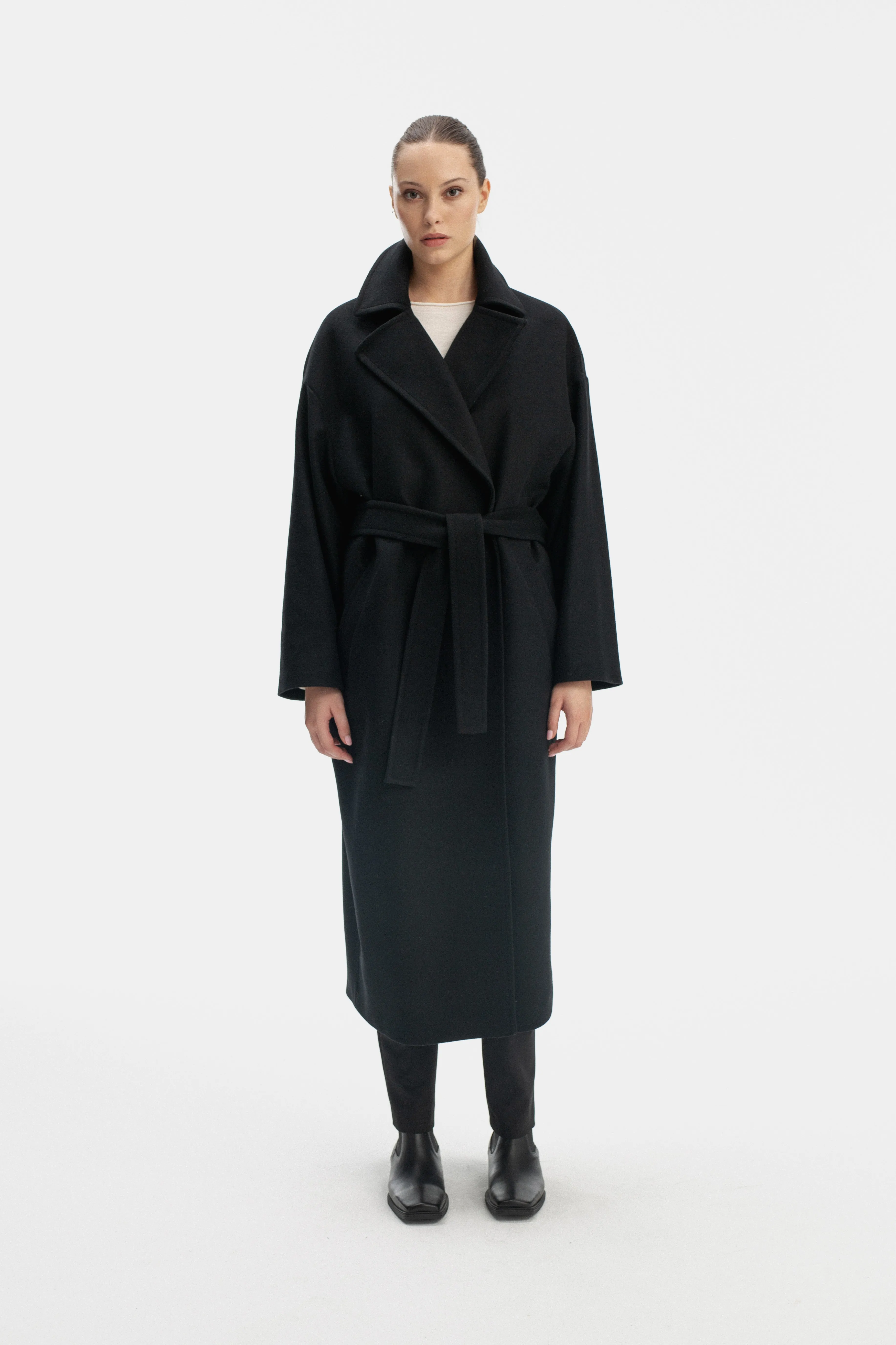 OVERSIZED BLACK LONG COAT