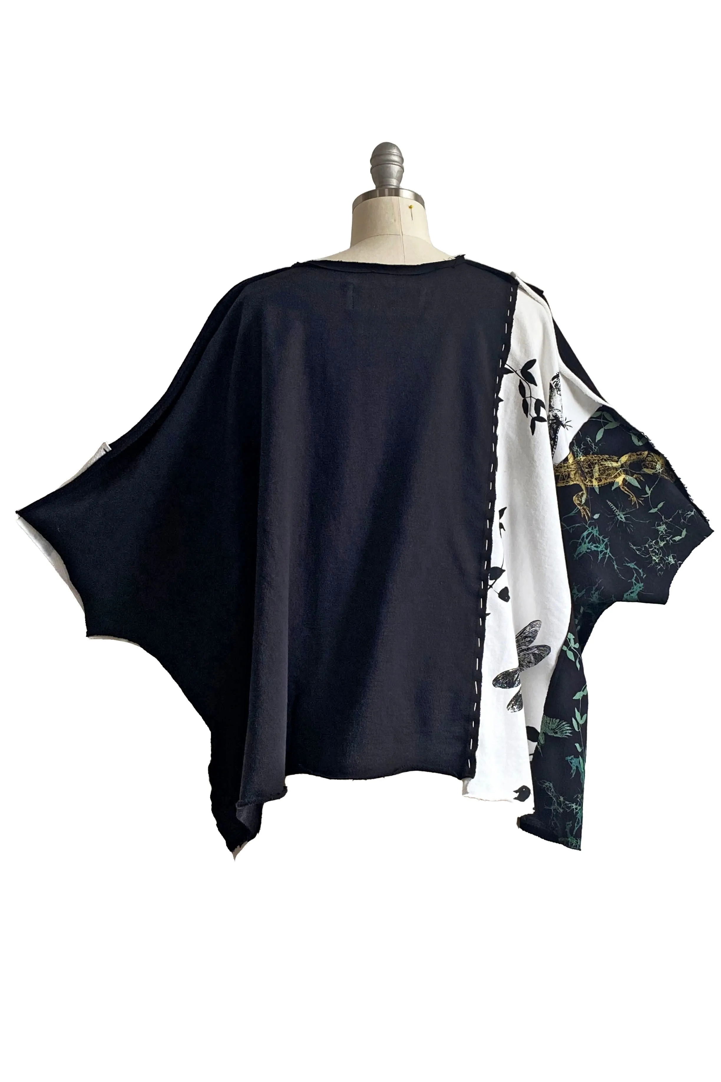 Patchwork Off-Cut Tee - Alligator Black & Natural