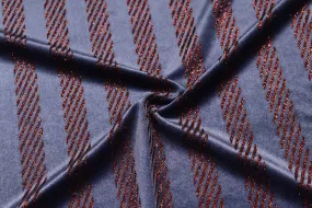 Peach Pleated Velour Velvet Fabric