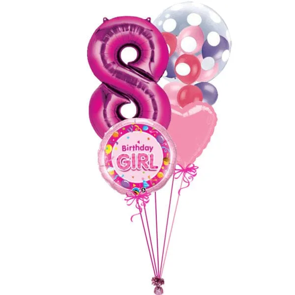 Pink Polka Dot Bubble Bunch Age 8