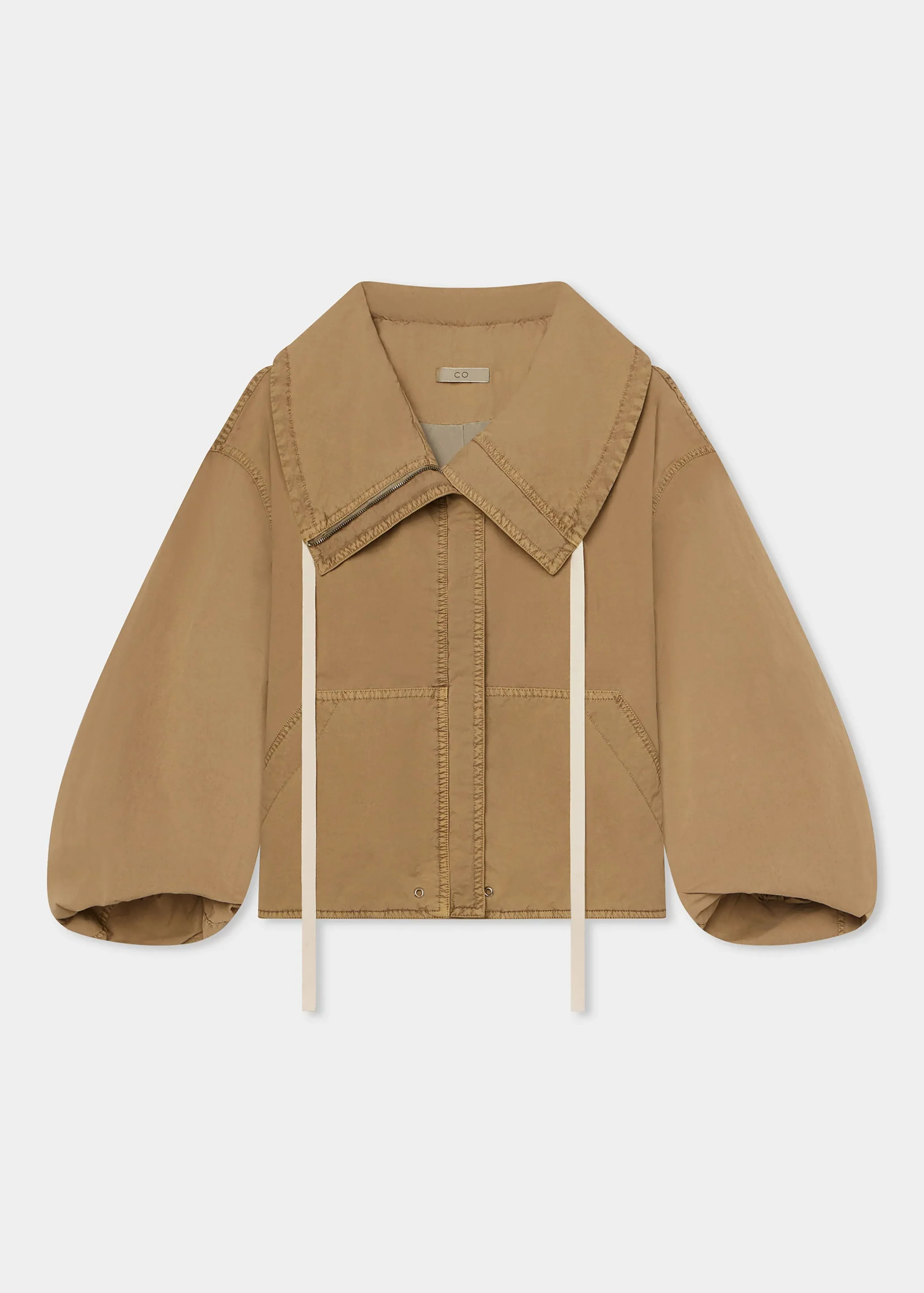 Rolled Collar Jacket - Mushroom