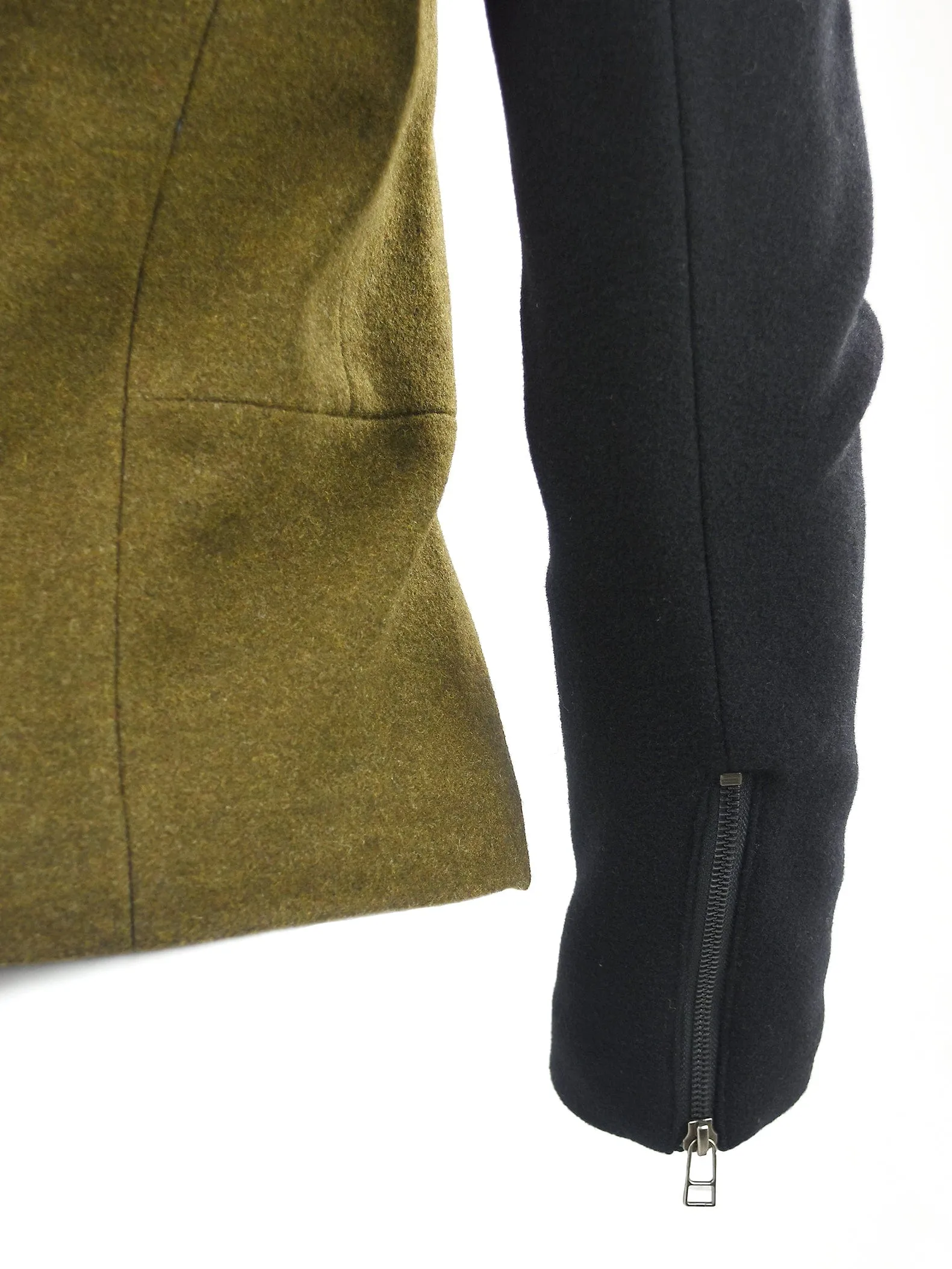 Short Olive Wool Jacket