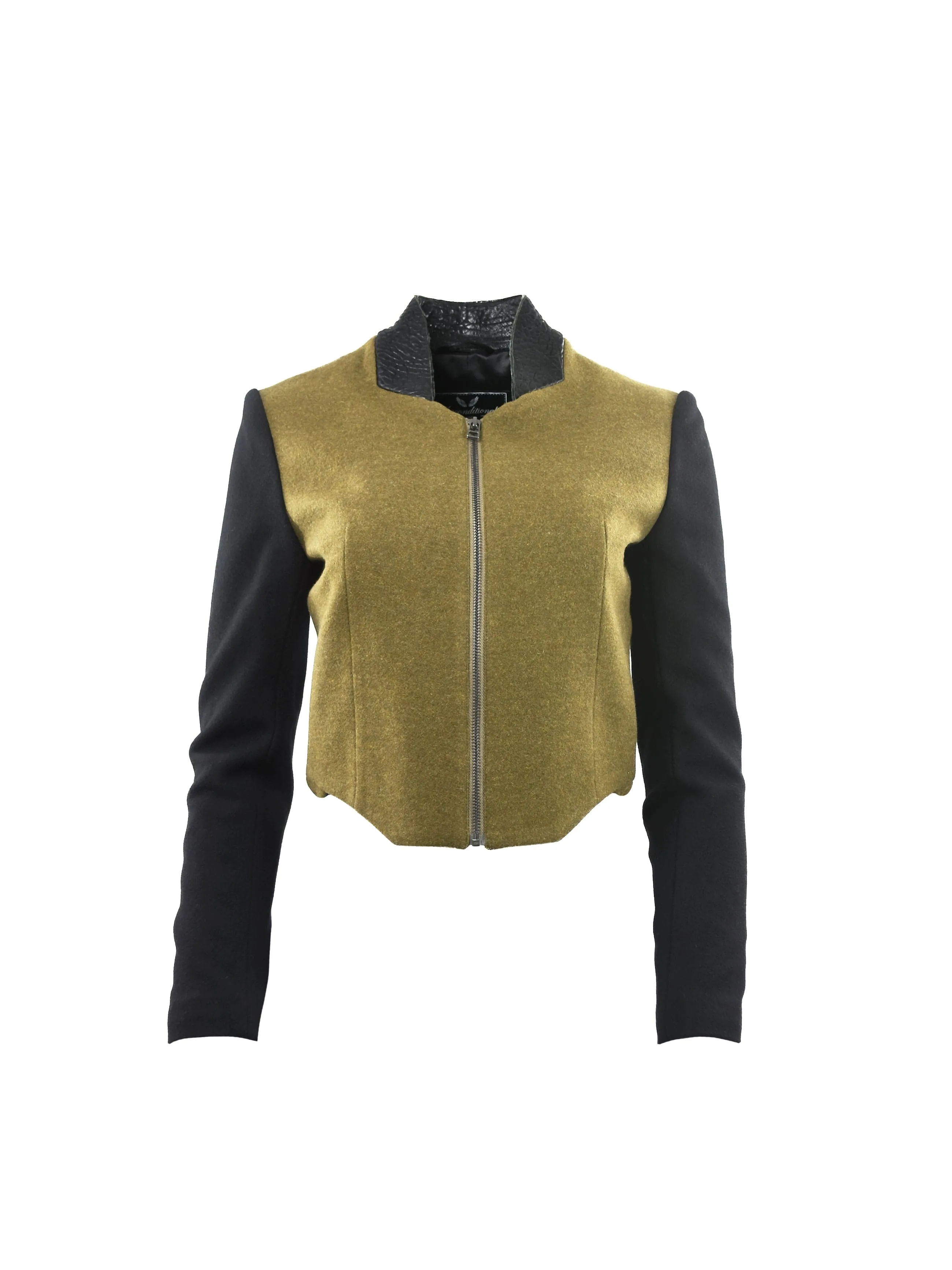 Short Olive Wool Jacket