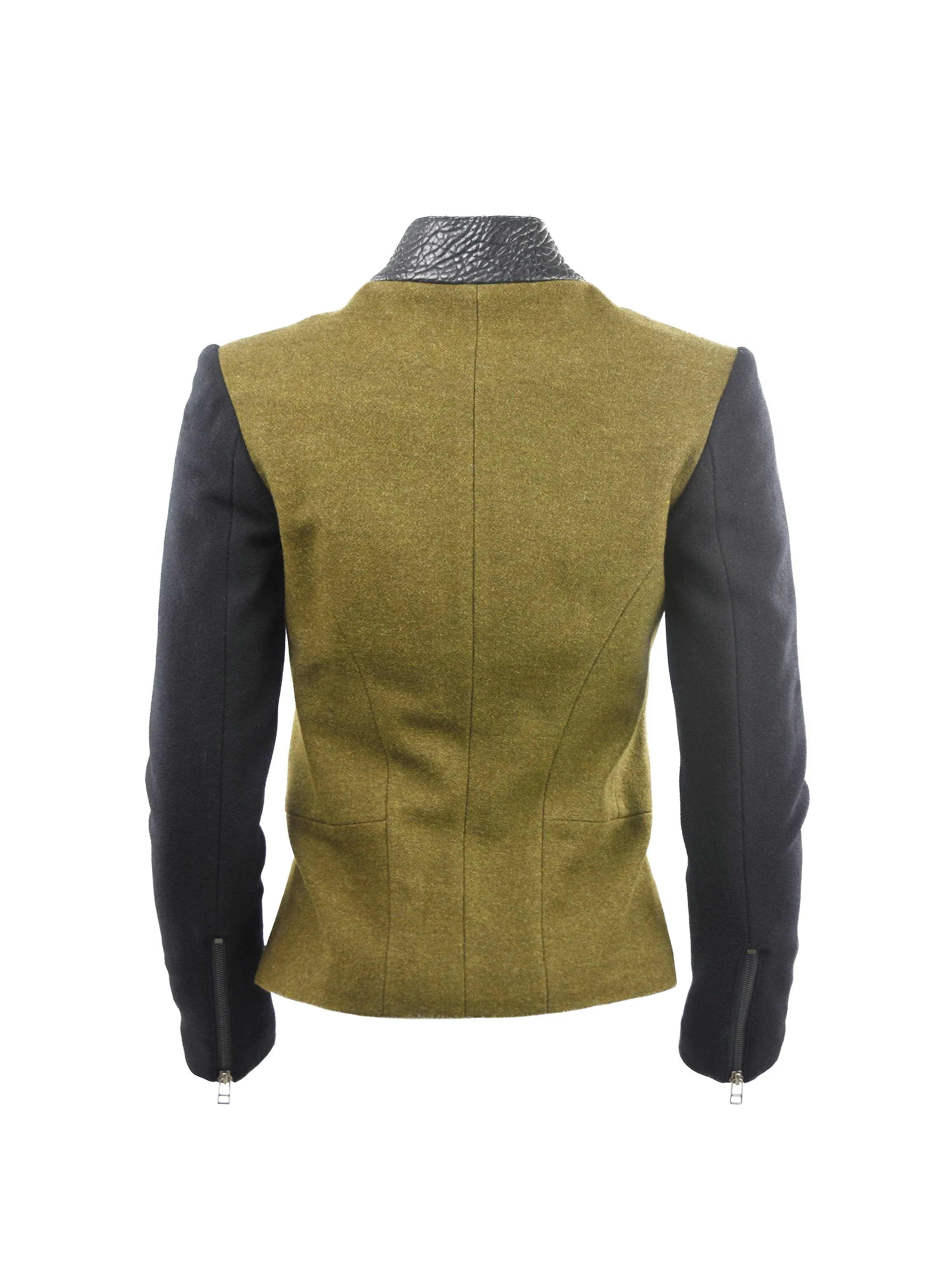 Short Olive Wool Jacket