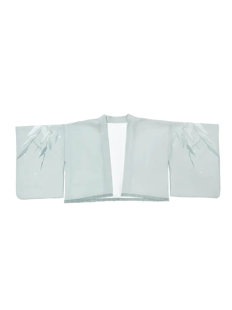 Tie Collar Puff   Sleeve Sailor Haori Tulle Dress Ribbon   Badge Overskirt