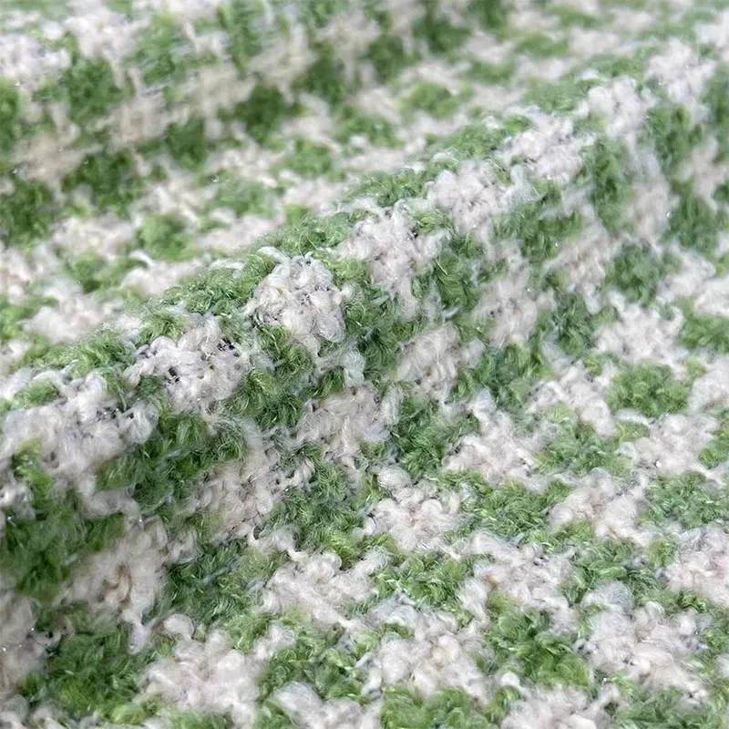 Wool knitting fragrance soft waxy tweed designer fabric handmade custom coat autumn and winter clothing fabric
